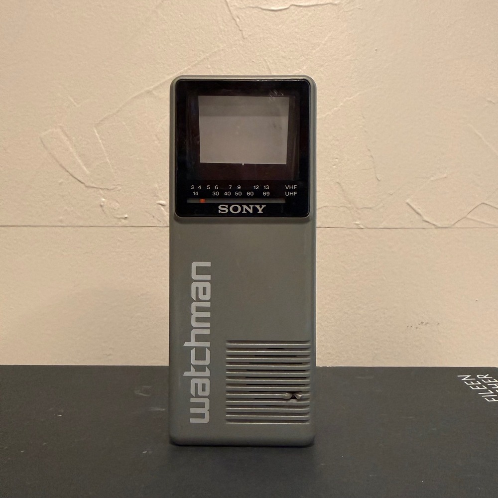 Sony Watchman FD-10A Portable TV Unisex OS Grey Good Vintage 80s Handheld TV